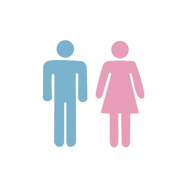 Vector man and woman icons