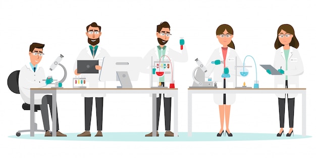 man and woman research in a lab