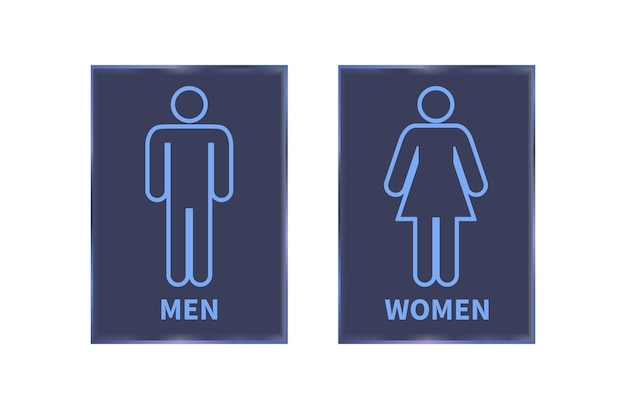 Vector man and woman restroom sign toilet sign restroom icon vector illustration