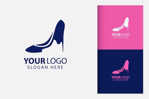 Man and woman shoes negative space logo ideas and business
branding designs inspiration