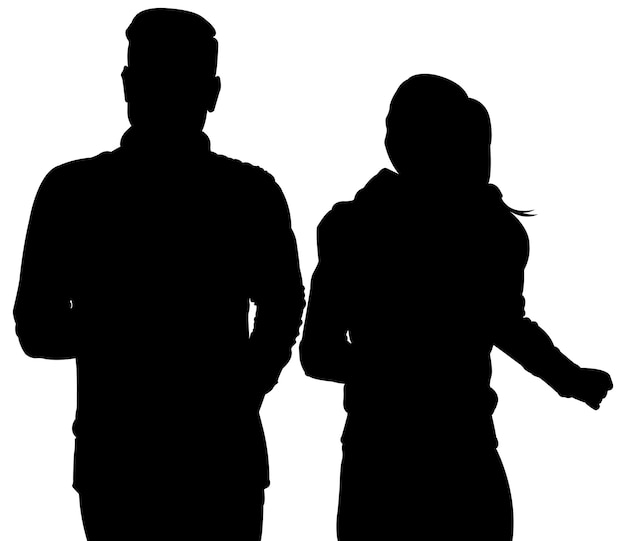 Man and woman silhouette 5