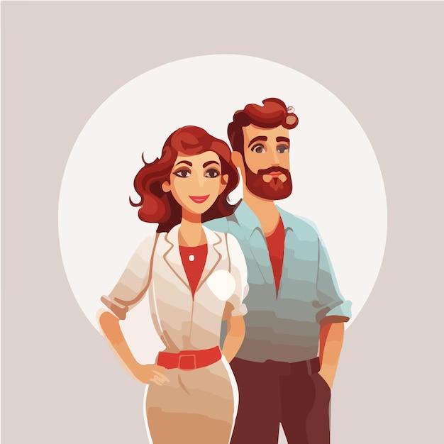 Man and woman vectors and illustrations