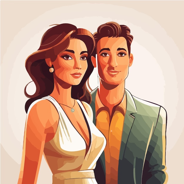 Vector man and woman vectors and illustrations