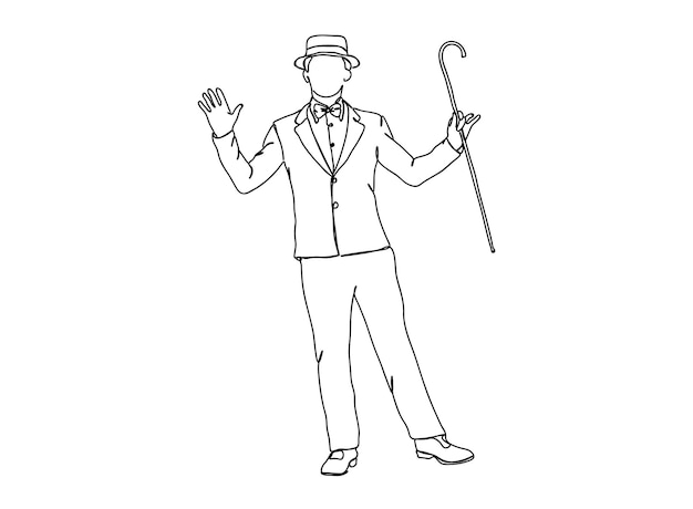 Simple 2024 man drawing