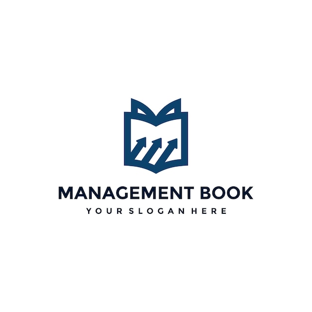 Шаблон дизайна логотипа книги управления