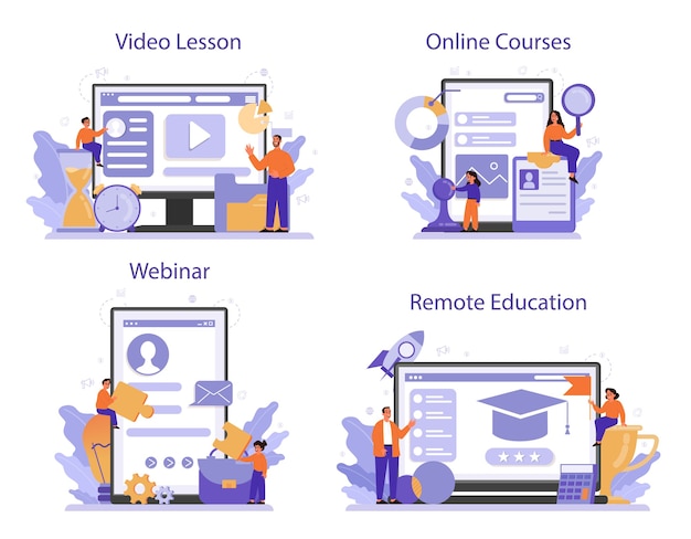 Vector management education online service or platform set