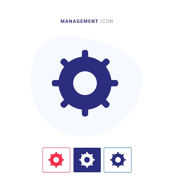 Management icon premium vector Premium Vector