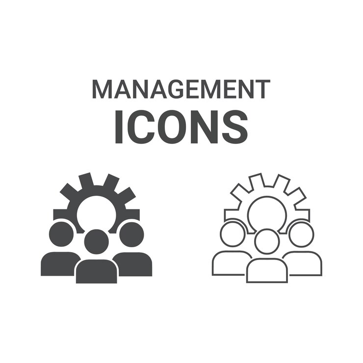 management icon set Fokus target icon vector illustration