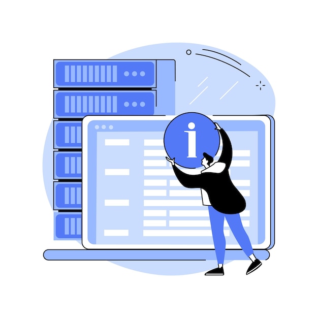 Management informatie systeem abstract concept vectorillustratie