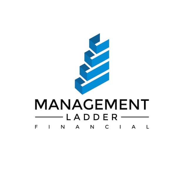 Management Ladder Financial Logo Design