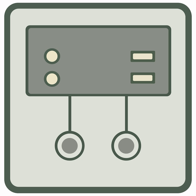 Vector management panel representing a network interface icon vector illustration