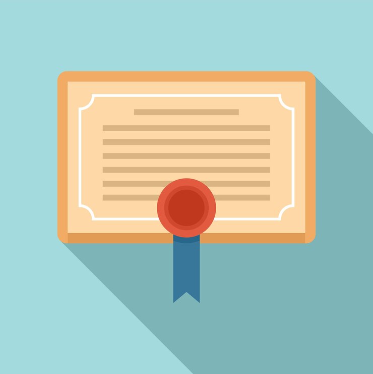 Vector manager diploma icon flat illustration of manager diploma vector icon for web design