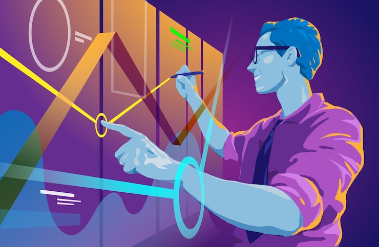 Vector manager drawing graphs