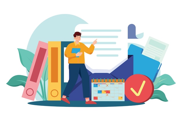 manager illustration concept on white background