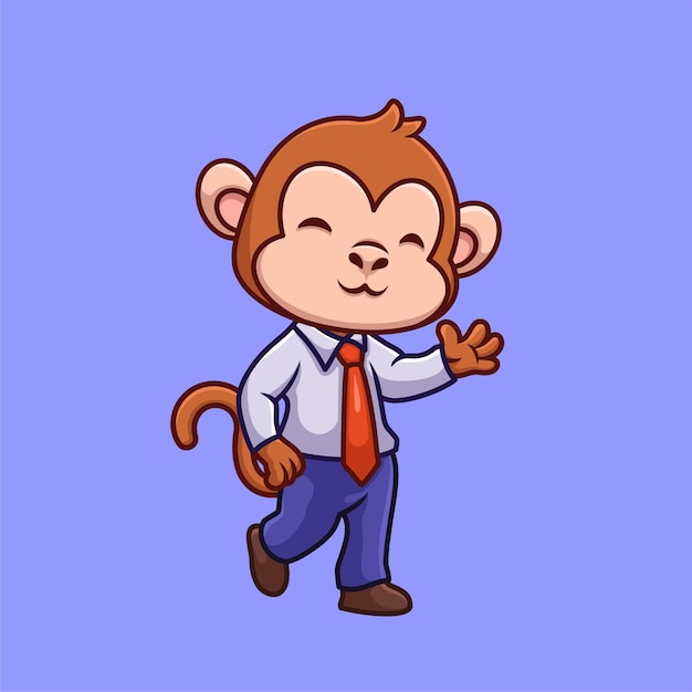 Manager Monkey Cute Cartoon