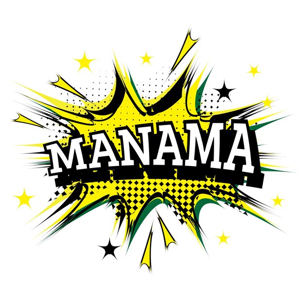 Vector manama comic text in pop art style