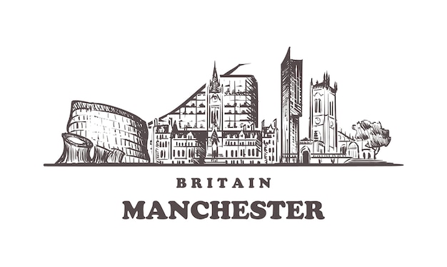 Manchester skyline in britain