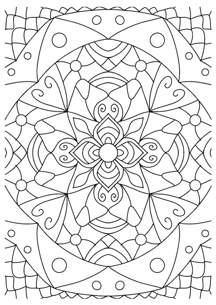 Mandala abstrack voor volwassen kleurboekpagina