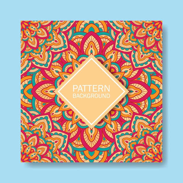 Vector mandala abstract pattern background.