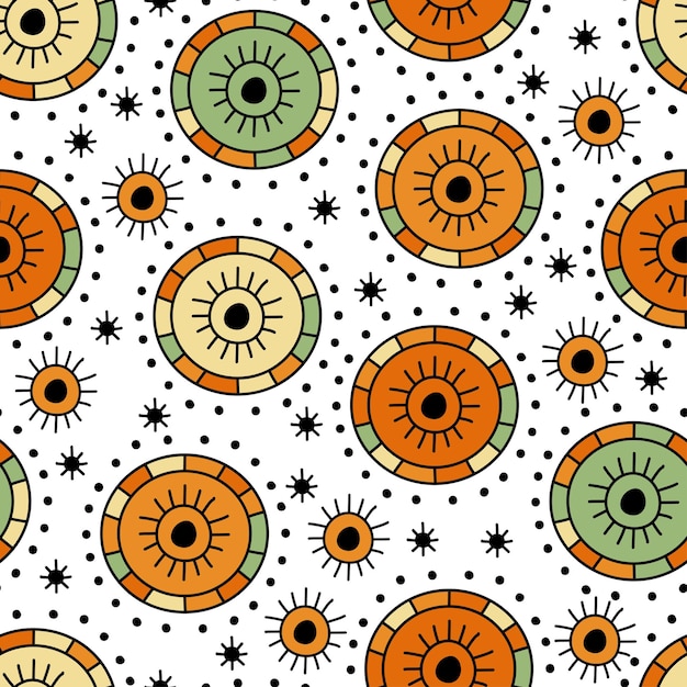 Mandala abstracte vector etnische kunst Decoratief sier naadloos patroon