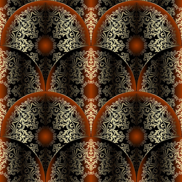 Mandala achtergrond Art Deco patroon