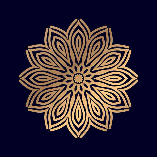 Mandala achtergrond met prachtige gouden arabesque patroon gouden kleur