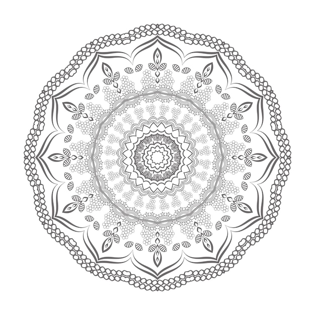 Vector mandala achtergrondontwerp en kleurpagina