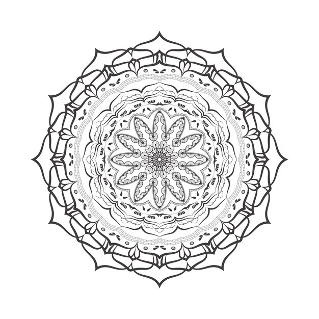 Mandala achtergrondontwerp kleurpagina