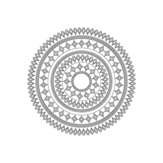 Mandala-achtergrondontwerp Premium Vector