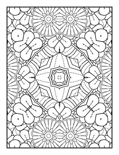 Mandala libro da colorare per adulti e pagina del libro da colorare per adulti