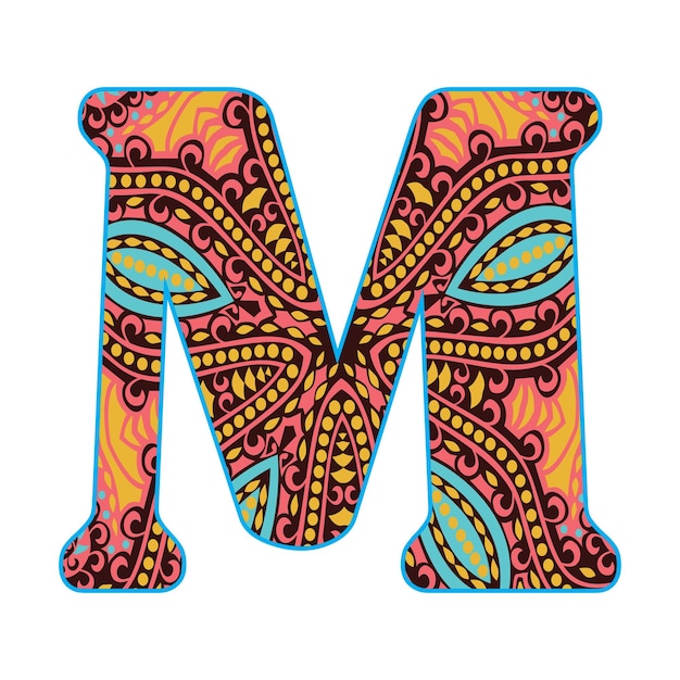 Mandala Alfabet Kleurplaat Voor Kinderen