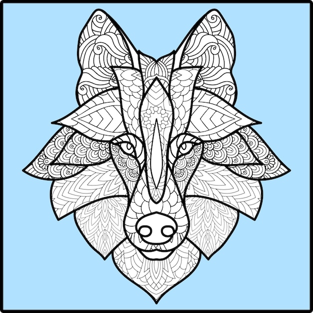 mandala animal animal coloring coloring page mandala wolf wolf wolf mandala wolf face mandala