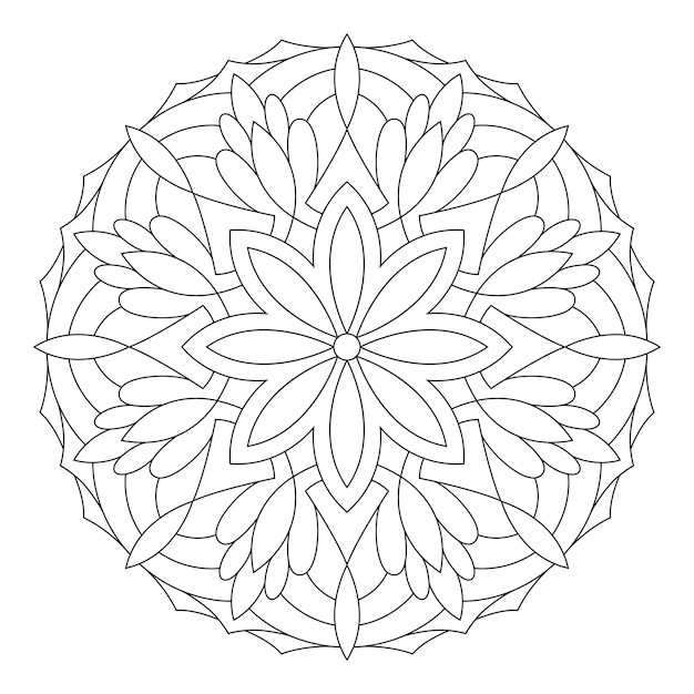 Mandala antistress kleurboekpagina voor volwassenen. vectorillustratie