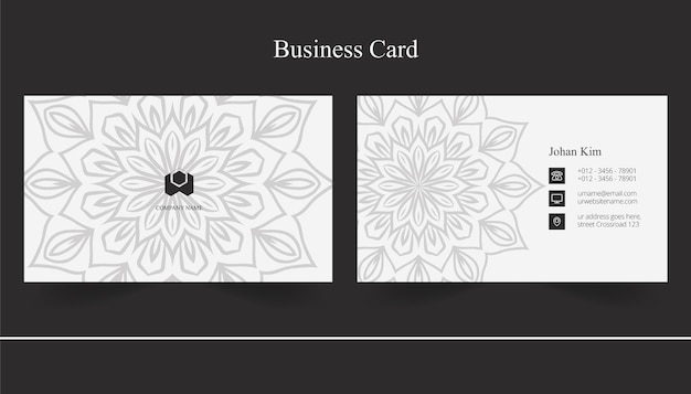 Mandala Art Business Card Desgin