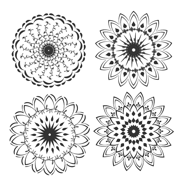 Mandala art design in circle