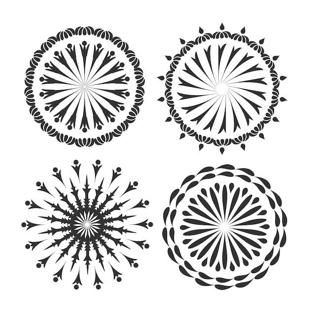 Дизайн мандалы в кругу