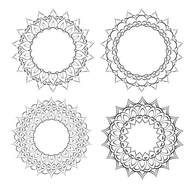 Дизайн мандалы в кругу