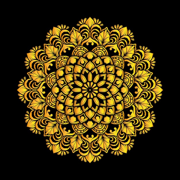 Mandala art design. with attractive and beautiful flower decorations.