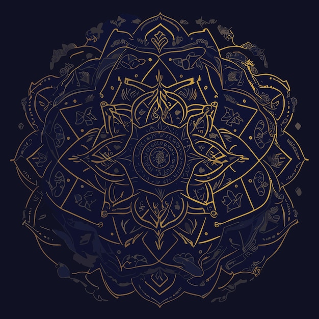 mandala art illustration vector