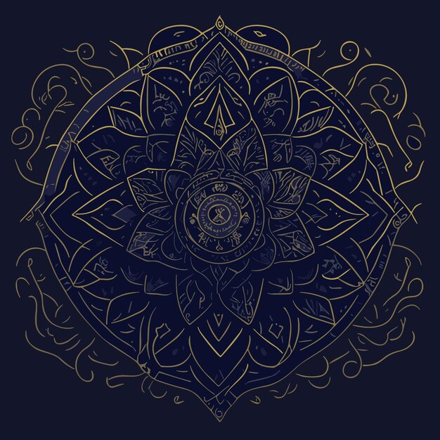 Vector mandala art illustration vector