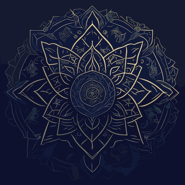 mandala art illustration vector