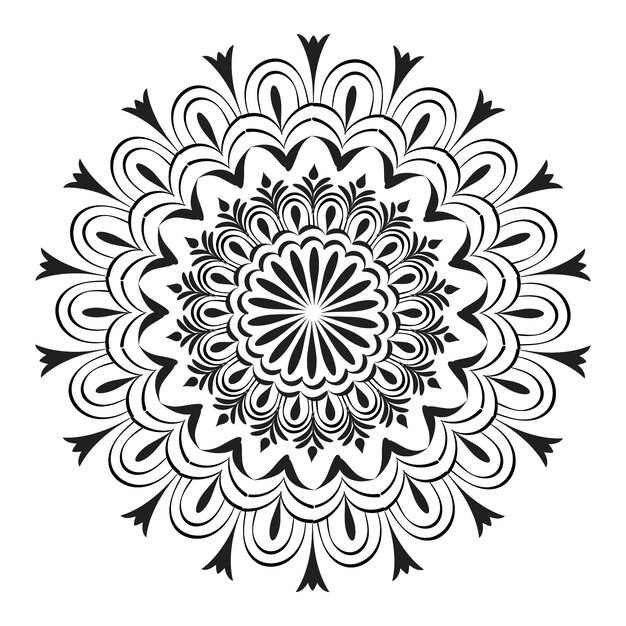 Mandala art-ontwerp in cirkel