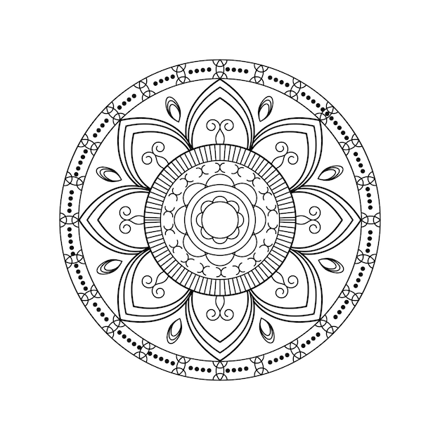 Mandala art vector design in illustration