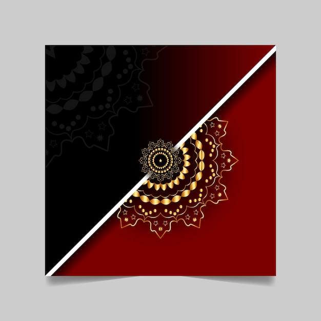 mandala art with arabic islamic pattern background Premium Vector