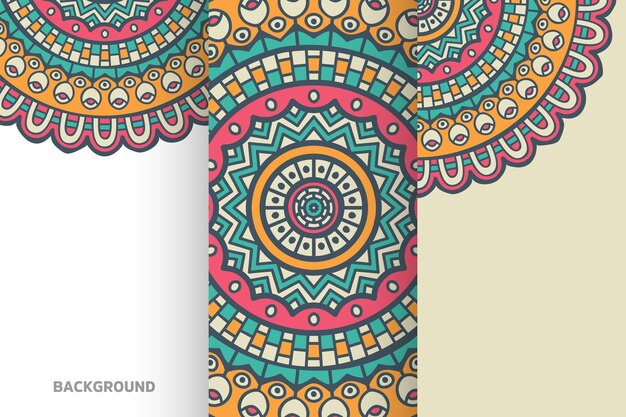 Vector mandala background collection ethnic element