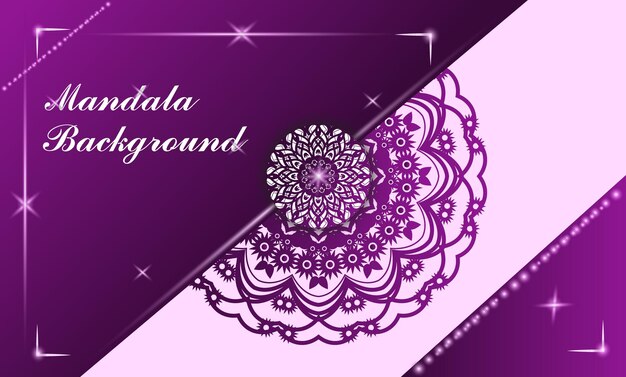 Vettore mandala background design sfondo di lusso con mandala di colore viola