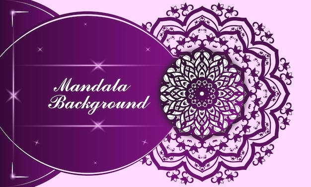 Vettore mandala background design sfondo di lusso con mandala di colore viola