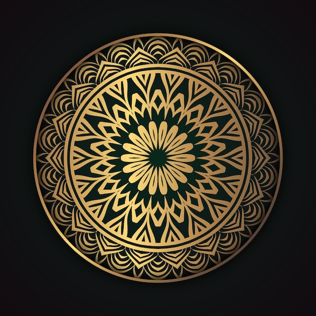 Mandala sfondo color oro design