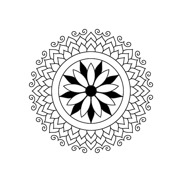 Mandala background in lineal style