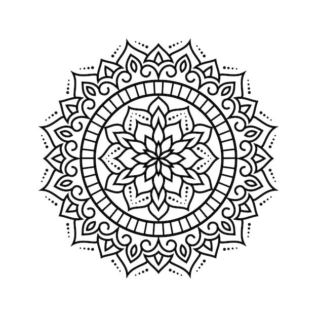 mandala background in lineal style